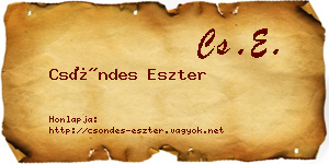 Csöndes Eszter névjegykártya